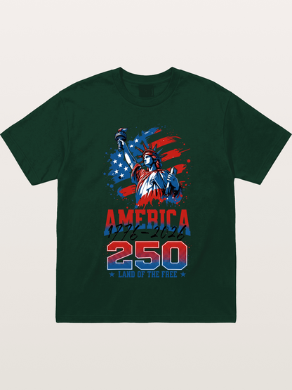 Liberty 250 Years Freedom Print Gildan T-shirt