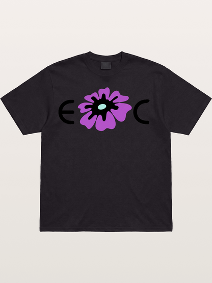 Purple EDC Daisy Silhouette Cotton T-shirt
