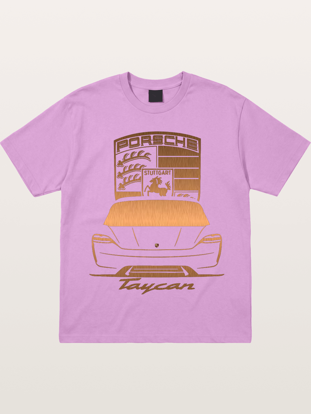 Porsche Taycan Copper Line Art Gildan T-shirt