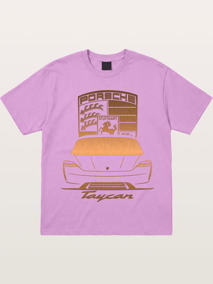 Porsche Taycan Copper Line Art Gildan T-shirt