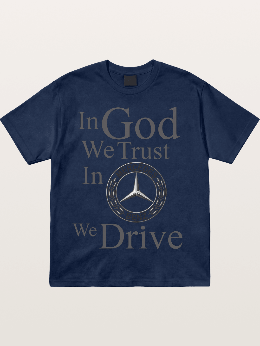 Mercedes Faith Text Art Cotton T-shirt