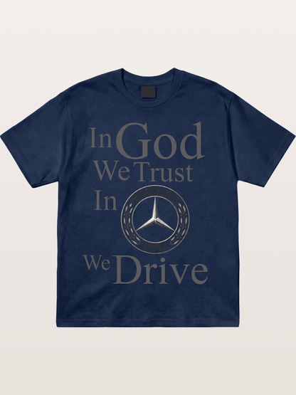 Mercedes Faith Text Art Cotton T-shirt