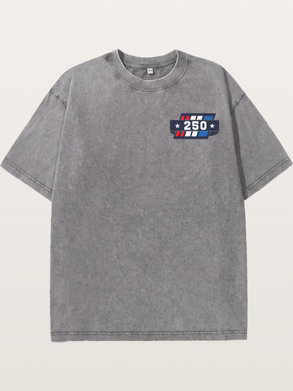 250th Anniversary Star Stripes Badge Washed T-shirt