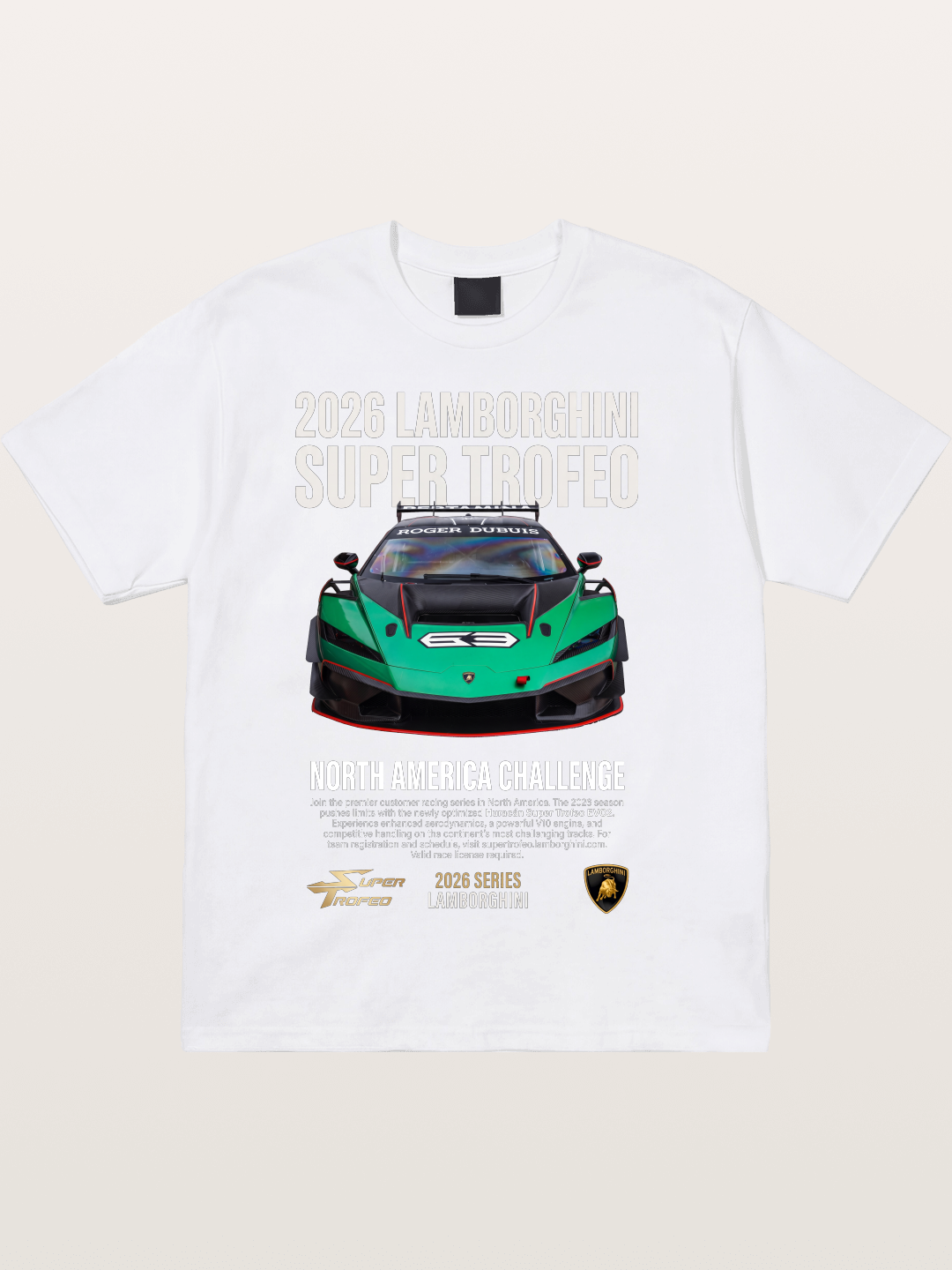 Lamborghini Huracan Green Race Car Cotton T-shirt
