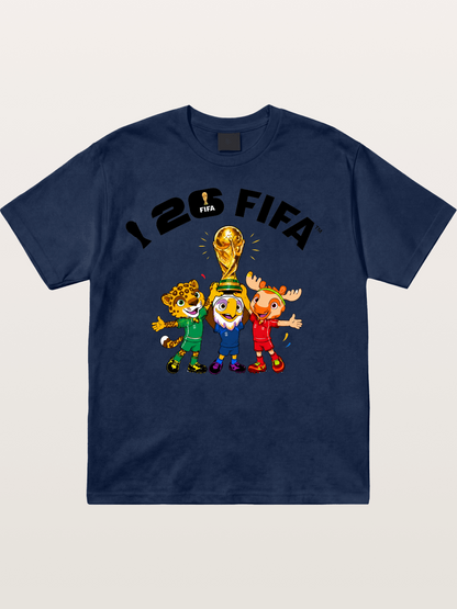 2026 FIFA Mascots Trophy Graphic Cotton T-shirt