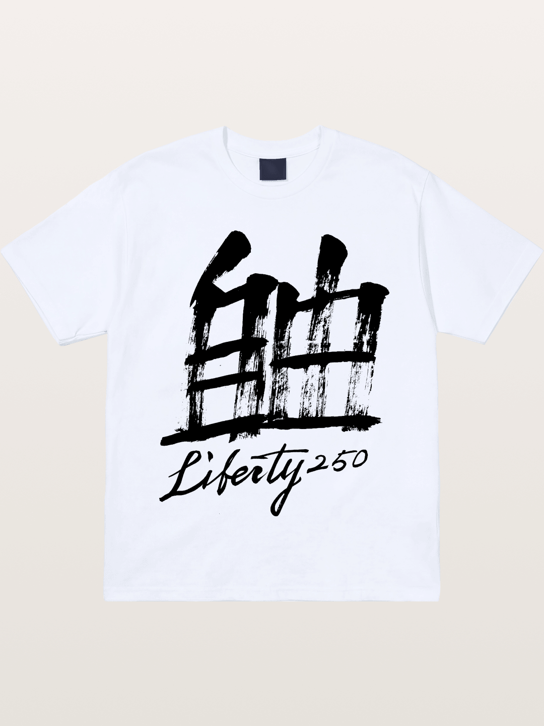 Liberty 250 Calligraphy Print-black Gildan T-shirt