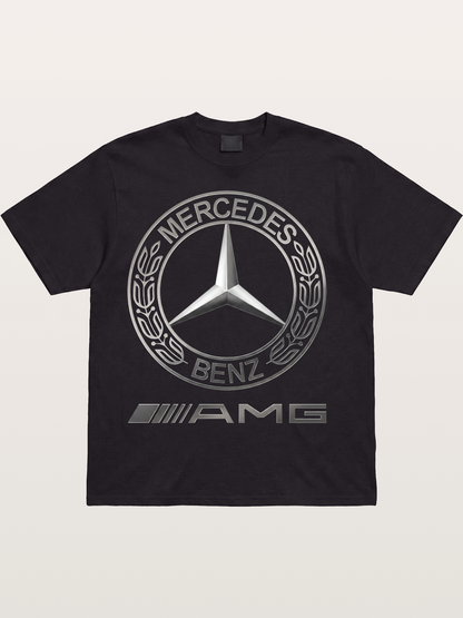 Benz AMG Emblem Art Cotton T-shirt