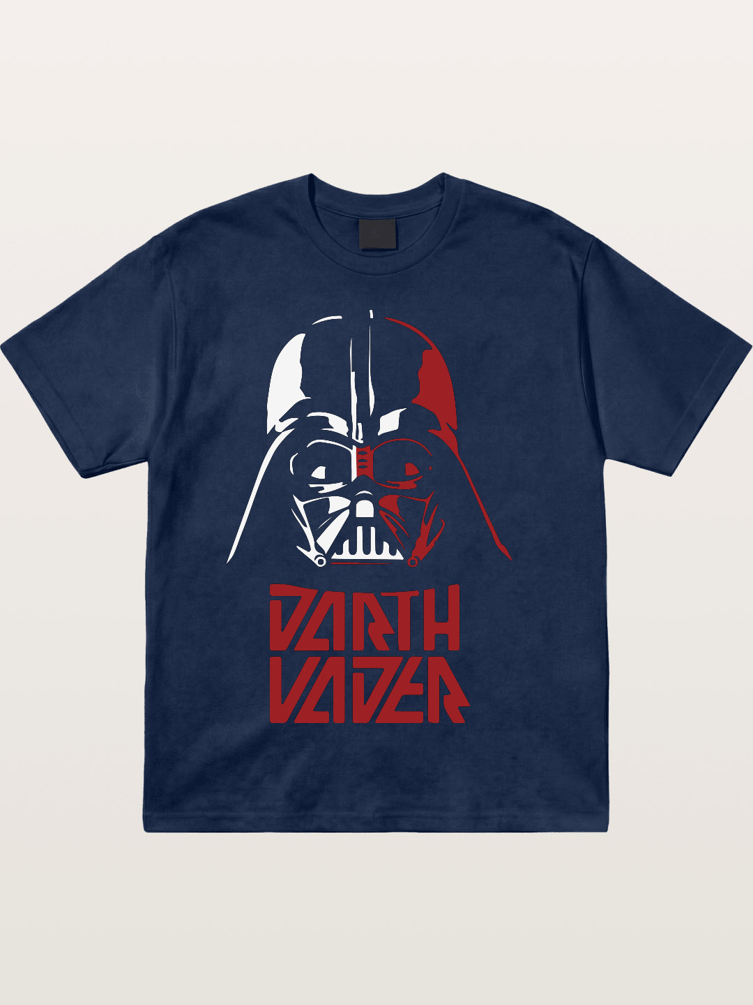Darth Vader Red White Helmet Cotton T-shirt
