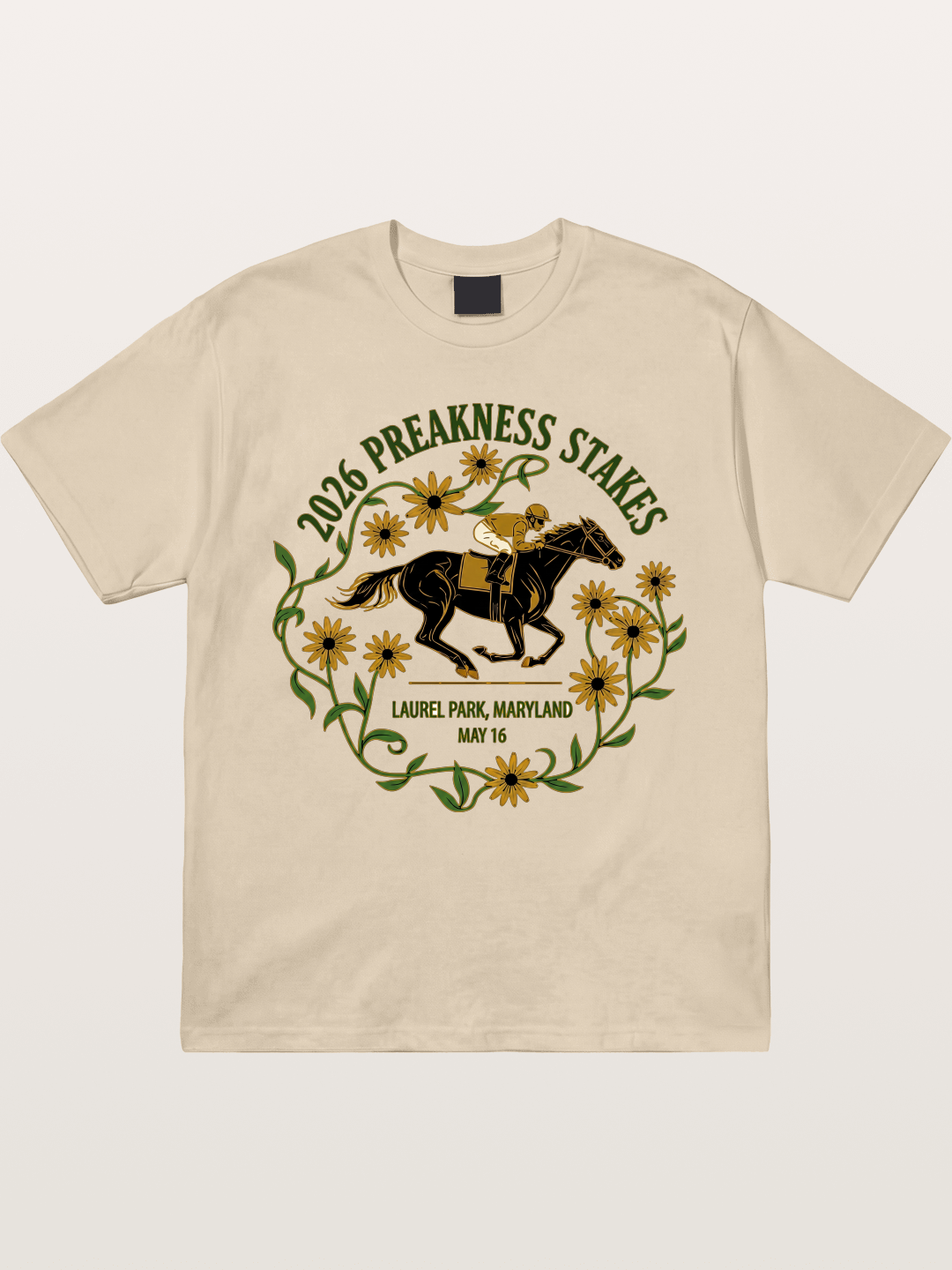 Preakness Stakes Laurel Wreath Badge Gildan T-shirt