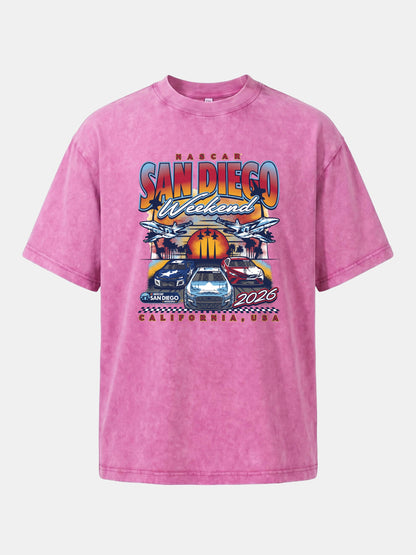 San Diego NASCAR Sunset Race Weekend Washed T-shirt