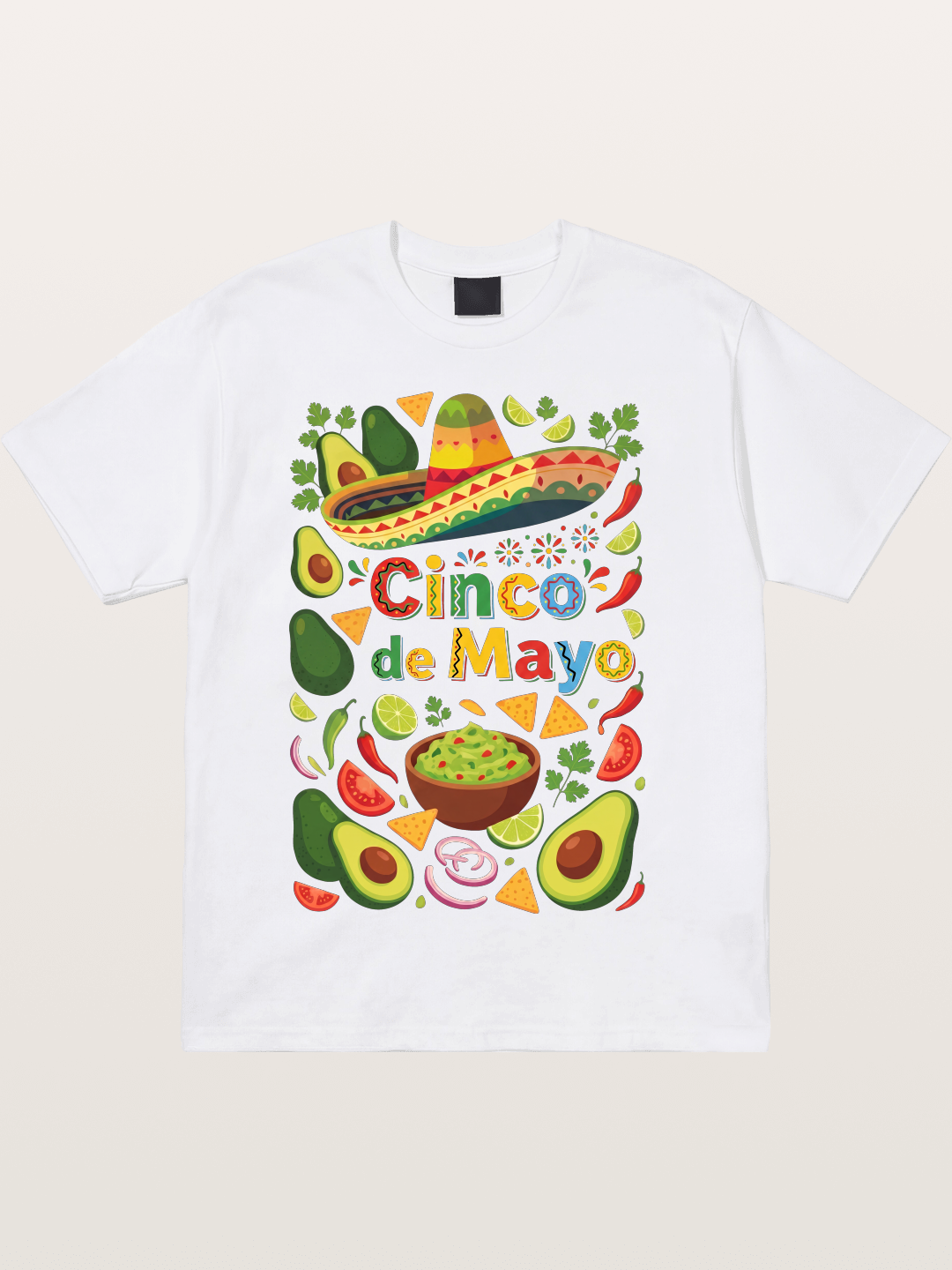Mexican Avocado Tortilla Feast Cotton T-shirt