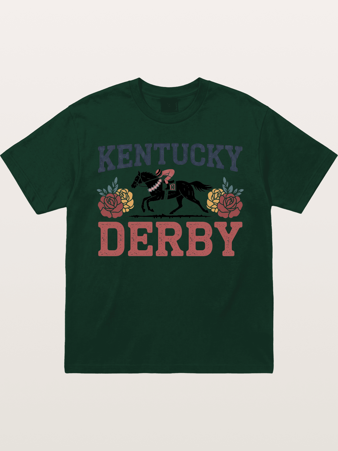Kentucky Derby Rose Horse Poster Gildan T-shirt