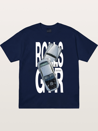 Silver Rolls Royce Overlay Print Gildan T-shirt
