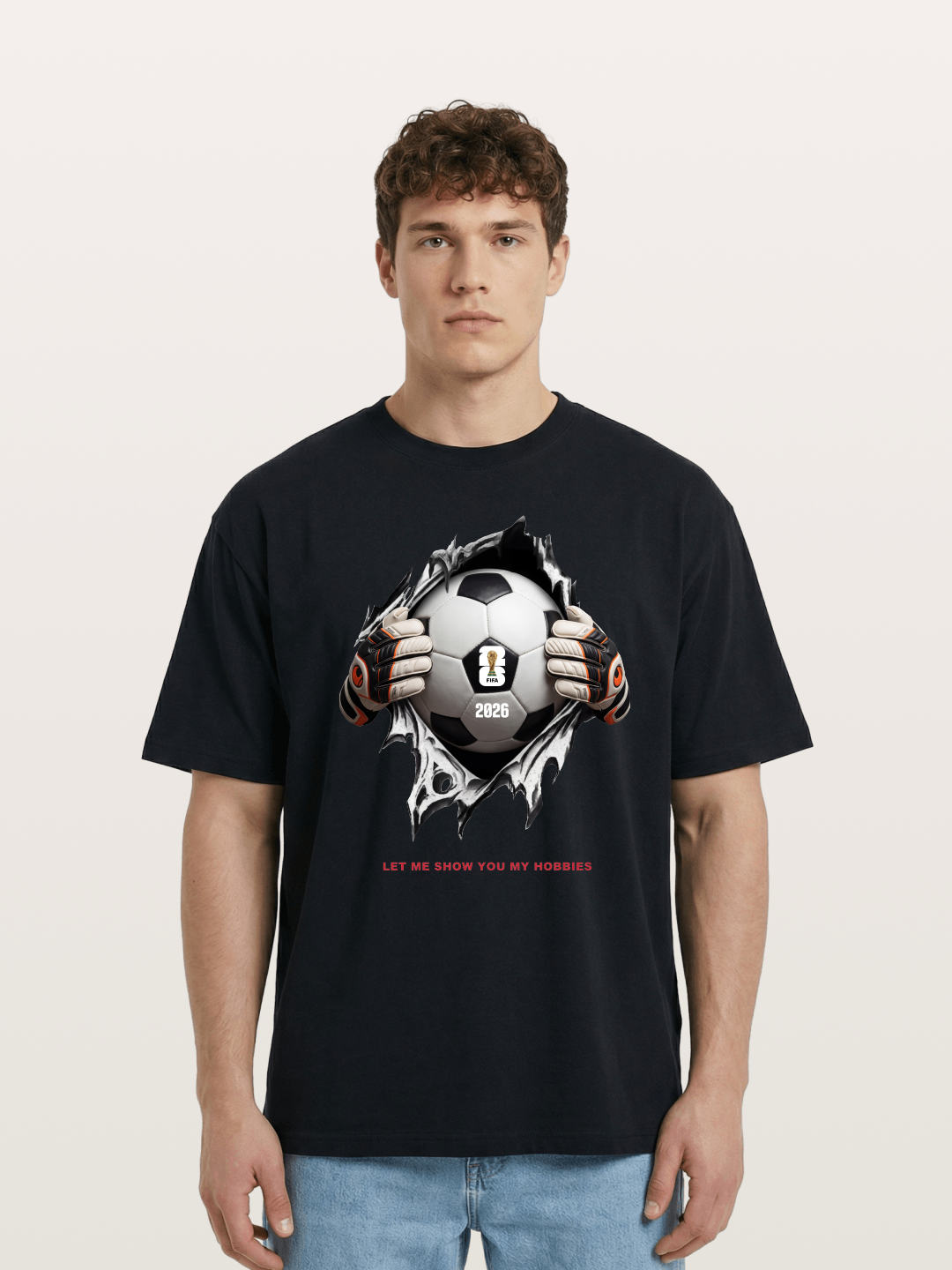 Soccer Ball Tear Effect 2026 Cotton T-shirt