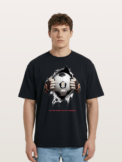 Soccer Ball Tear Effect 2026 Cotton T-shirt