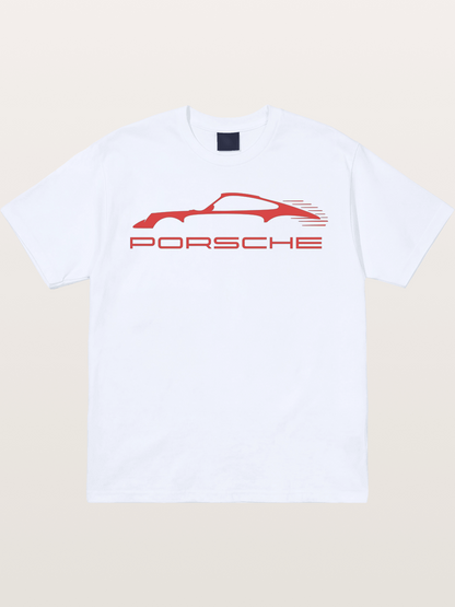 Red Porsche Silhouette Art Gildan T-shirt