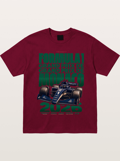 Navy Monaco F1 Grand Prix Art Gildan T-shirt