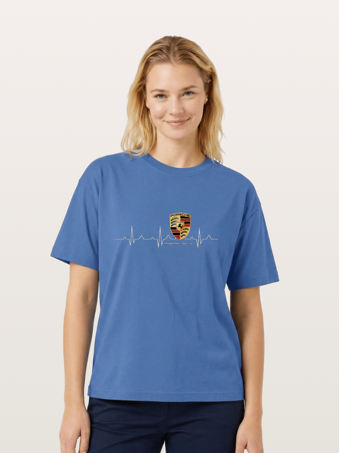 Porsche Heartbeat ECG Line Design Gildan T-shirt
