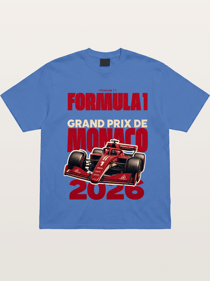 Monaco F1 2026 Red Print Gildan T-shirt