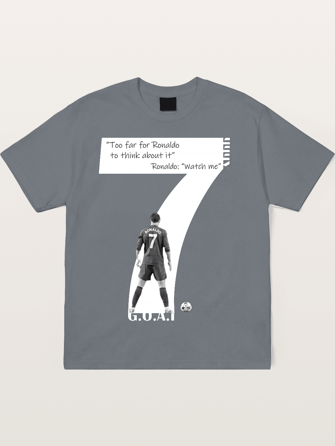 Ronaldo #7 Watch Me Quote Cotton T-shirt