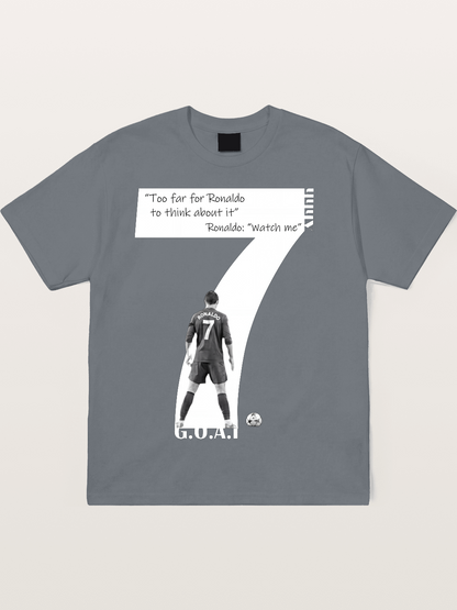 Ronaldo #7 Watch Me Quote Cotton T-shirt