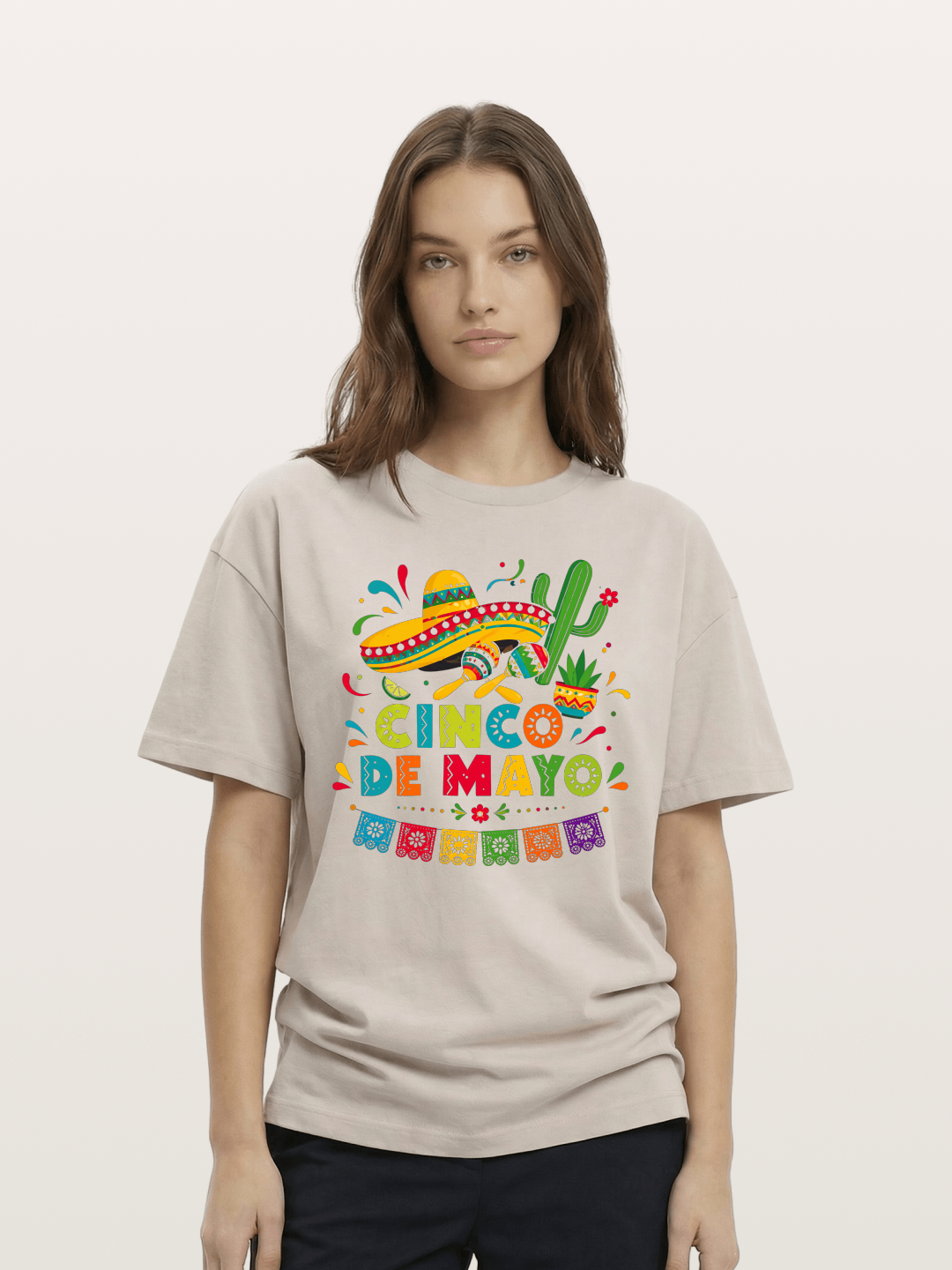 Cinco De Mayo Fiesta Art Cotton T-shirt