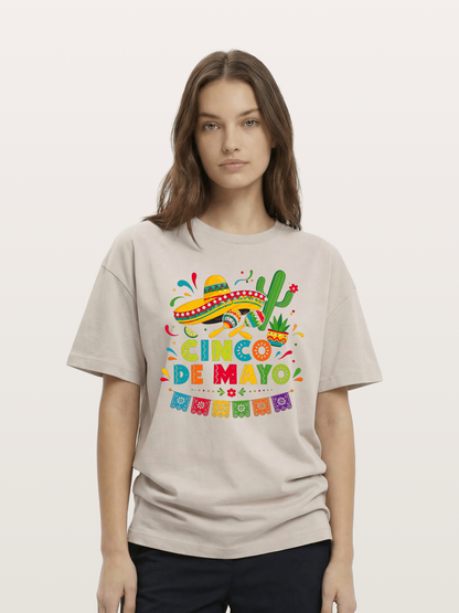 Cinco De Mayo Fiesta Art Cotton T-shirt
