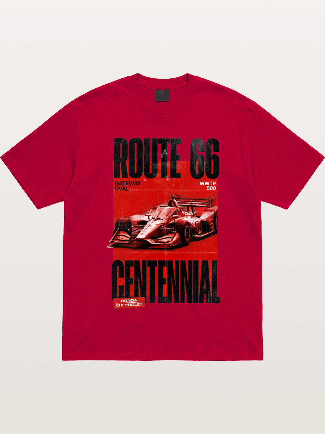 Red Tone Route66 Racing Card Gildan T-shirt
