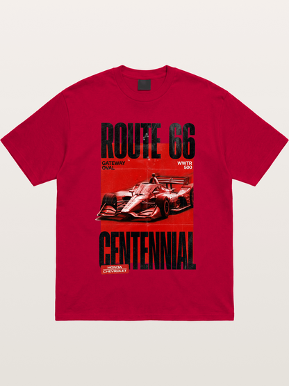 Red Tone Route66 Racing Card Gildan T-shirt
