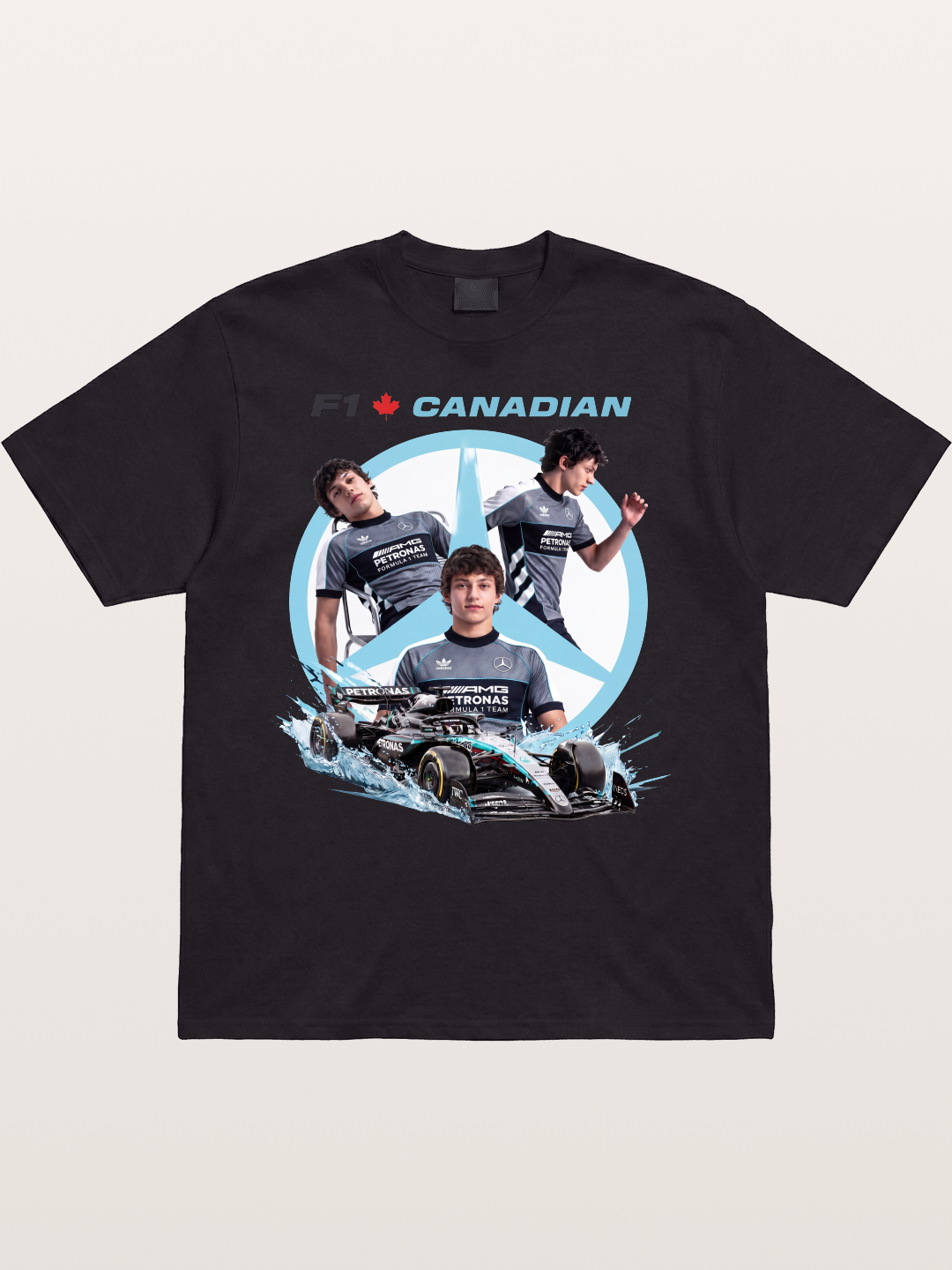 Canadian F1 Mercedes Racing Poster Cotton T-shirt