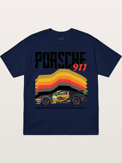 Porsche 911 Sprint Challenge Gradient Gildan T-shirt