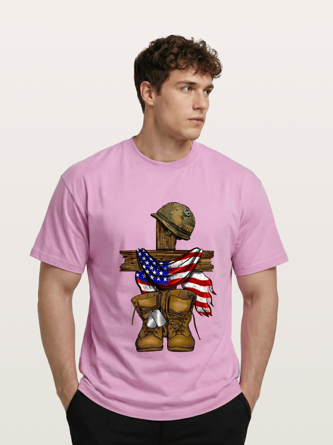 Military Cross Memorial Tribute Design Gildan T-shirt
