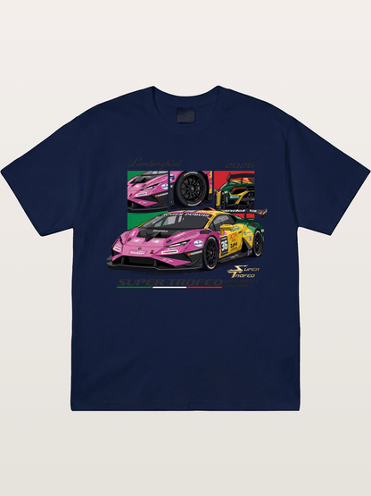Lamborghini Huracan Pink Yellow Livery Gildan T-shirt