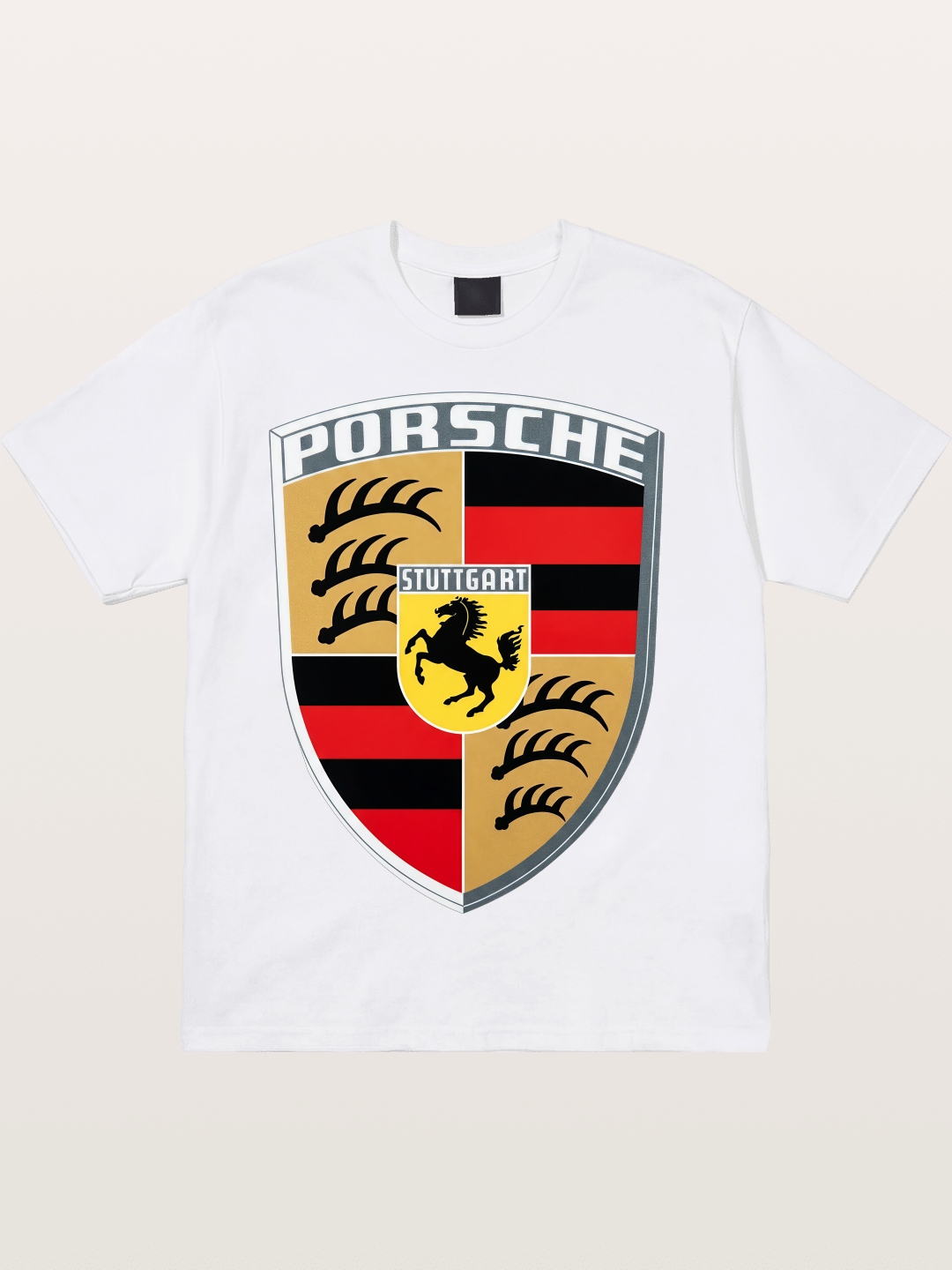 Porsche Crest Shield Design Cotton T-shirt