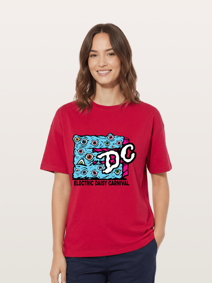 EDC Trippy Eye Daisy Print Gildan T-shirt