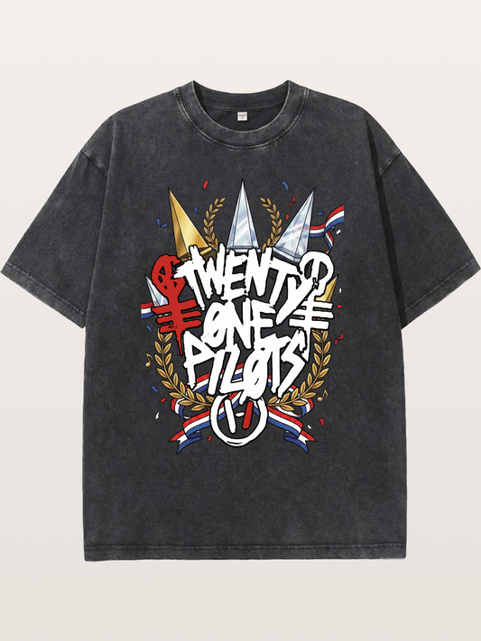 Twenty One Pilots Trophy Art Washed T-shirt