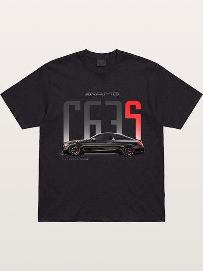 C63S AMG Black Mercedes Sports Car Gildan T-shirt