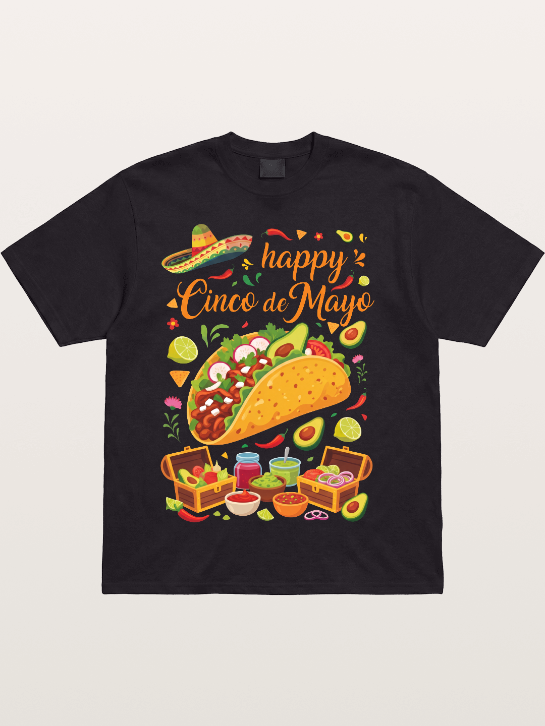 Cinco de Mayo Giant Taco Feast Cotton T-shirt