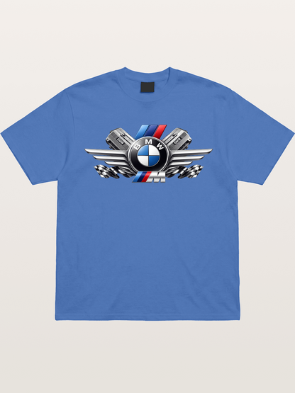 BMW Engine & Logo Wing Design Gildan T-shirt