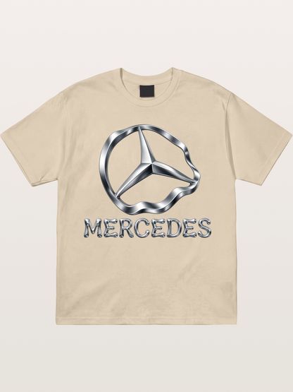 Mercedes Liquid Metal Logo Gildan T-shirt