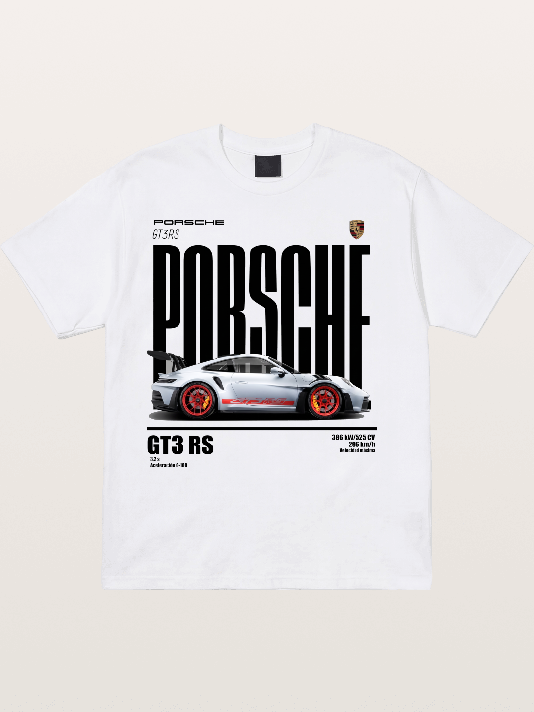 Porsche 911 GT3RS Widebody Sports Car Cotton T-shirt