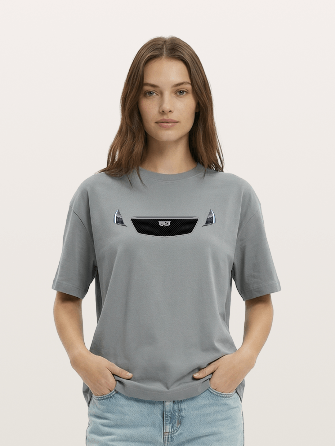 Cadillac Grille and LED Headlights Gildan T-shirt