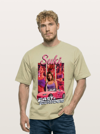 Fast & Furious Pink Crew Cotton T-shirt