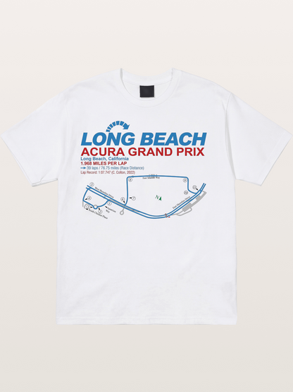 Long Beach Grand Prix Map Cotton T-shirt