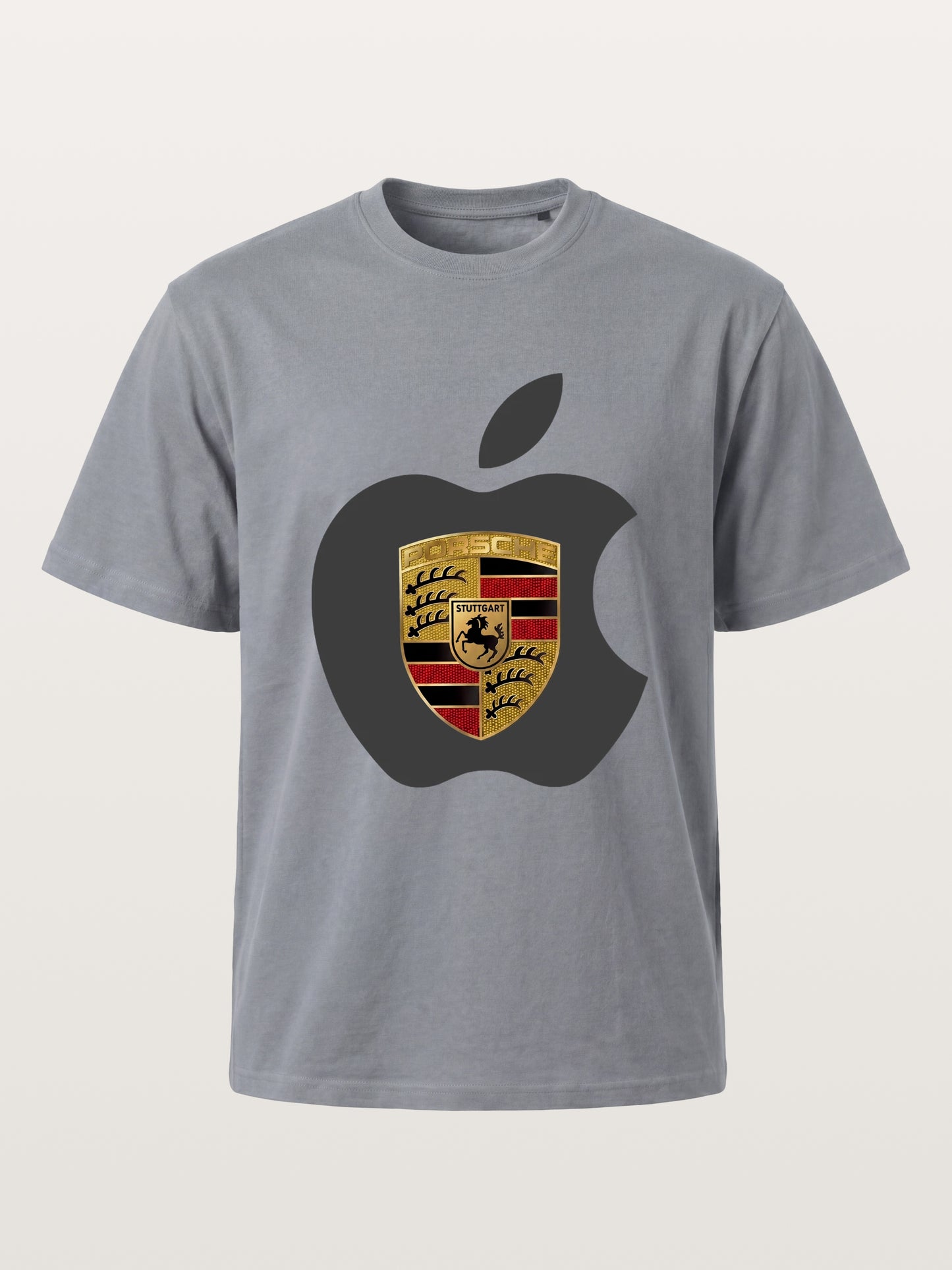 Porsche Crest Inside Apple Outline Gildan T-shirt