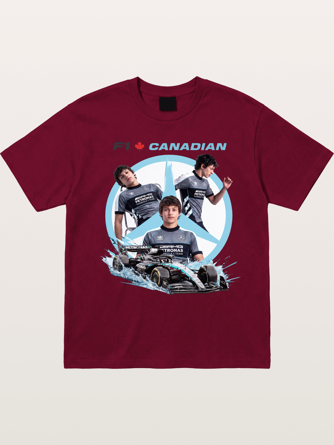 Canadian F1 Mercedes Racing Poster Gildan T-shirt