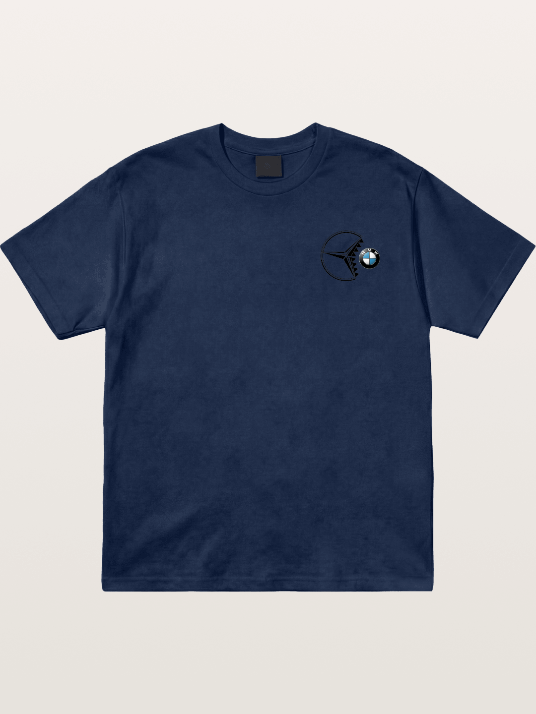 Mercedes vs BMW Logo Art Cotton T-shirt