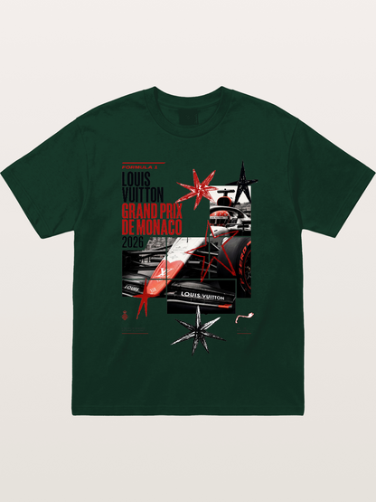 LV Monaco F1 Collage Art Gildan T-shirt