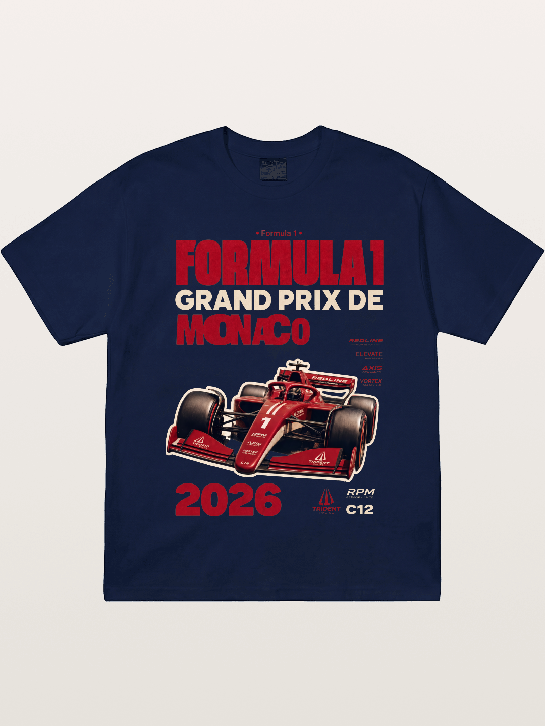 Red Monaco F1 2026 Poster Gildan T-shirt