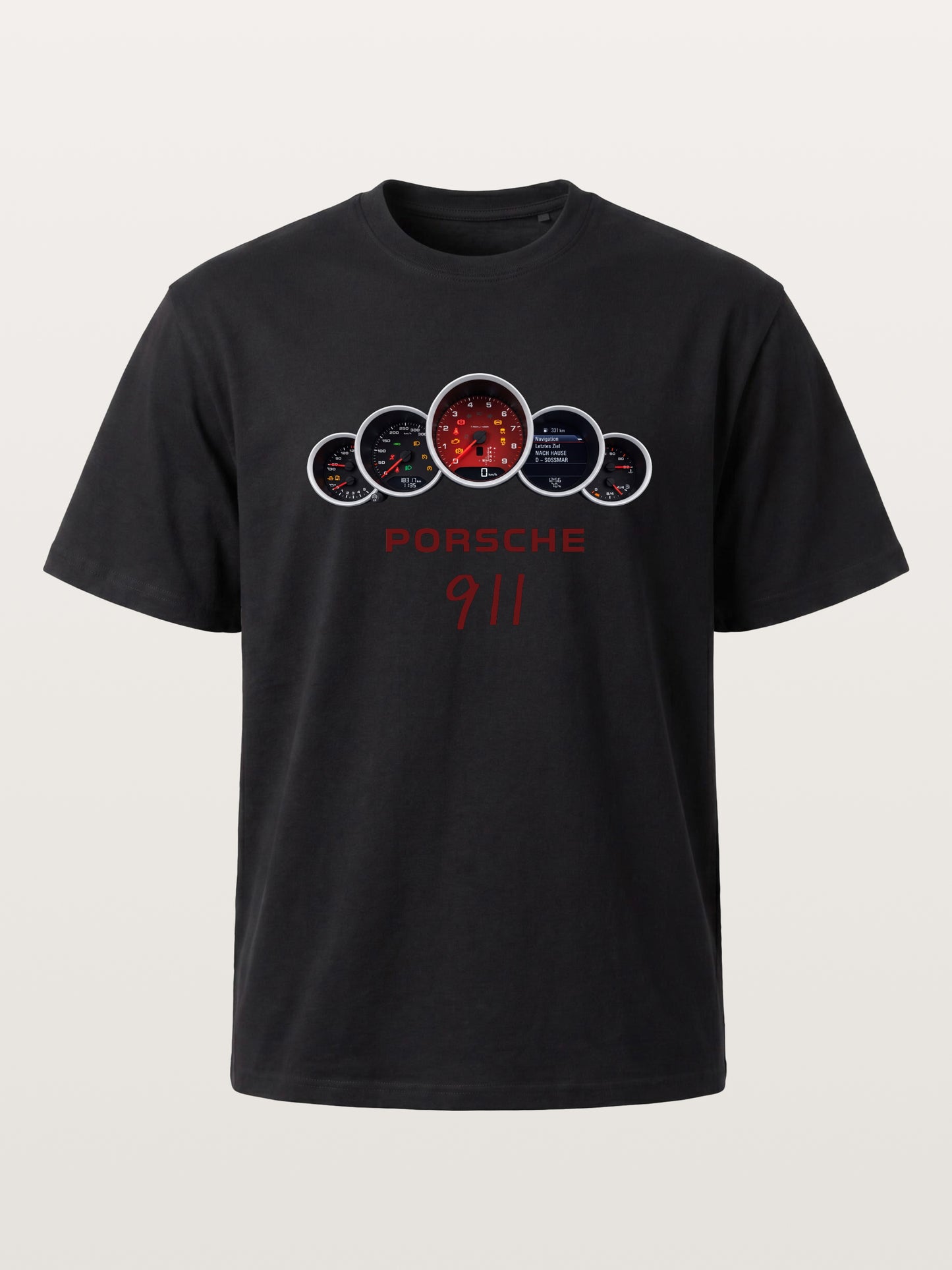Five Piece Porsche 911 Gauge Cluster Gildan T-shirt